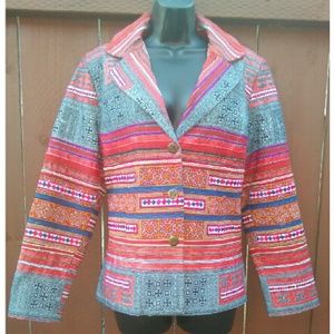 Coldwater Creek Ethnic print jacket