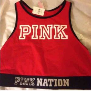 Red PINK sports bra medium