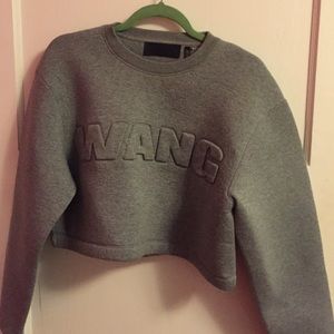 HM x Alexander Wang Crop Neoprene sweatshirt