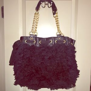Black Ruffled Juicy Couture Purse