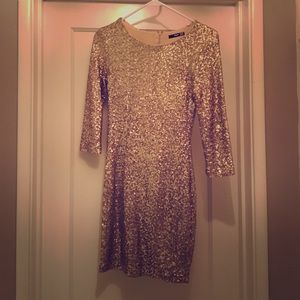 Gold sequin TFNC mini dress - Size S