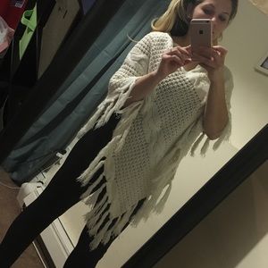 Off white poncho