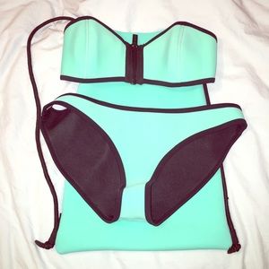 Mint Triangl Bandeau with bag