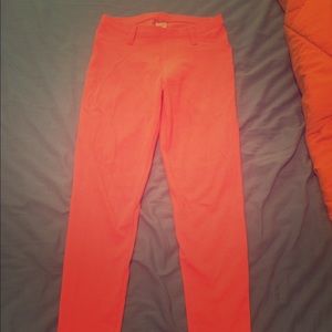 Bright pink jean style leggings