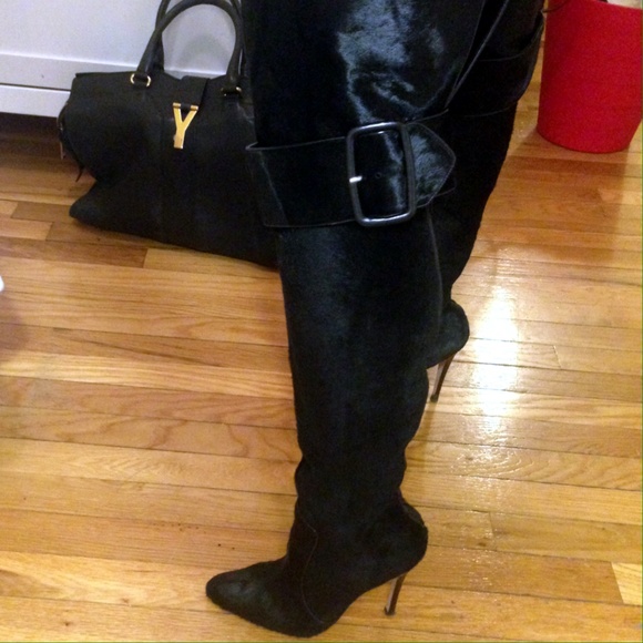 Manolo Blahnik Ponyhair Over the Knee boots - Picture 4 of 5