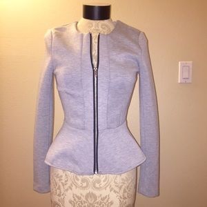 H&M gray peplum jacket