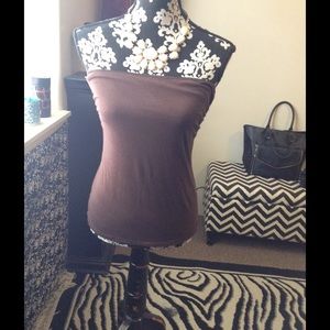 Brown tube top