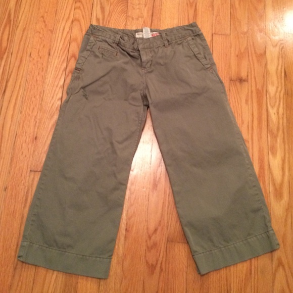 Polo jeans army green gaucho pants