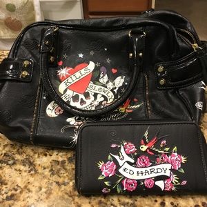 Ed Hardy Purse and Wallet