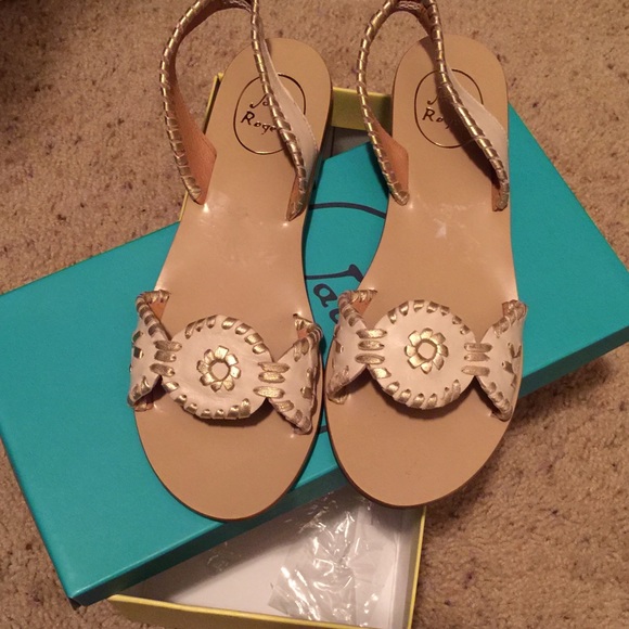 Jack Rogers Liliana Bone/Gold