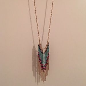 Gold and blue necklace