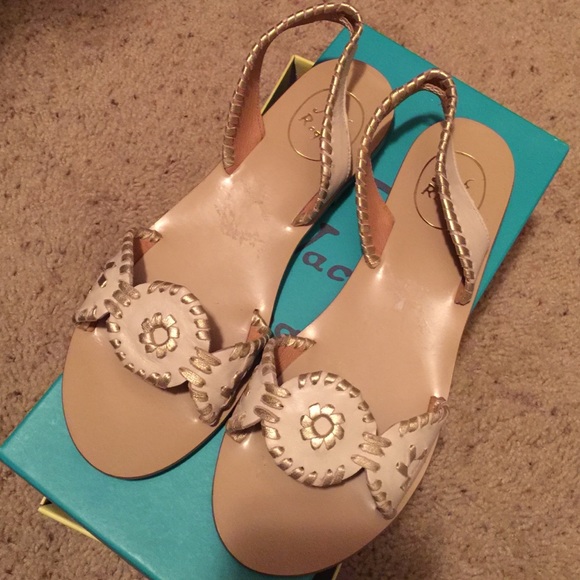 Jack Rogers Liliana Bone/Gold