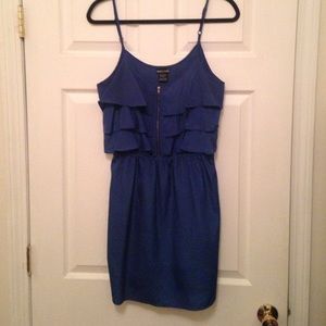 Blue Ruffle Top Dress
