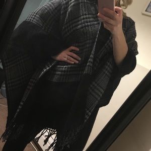 Black and plaid shrug