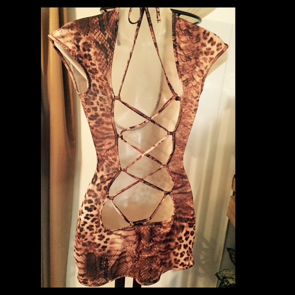 💗Lace up cage club dress - Picture 2 of 2