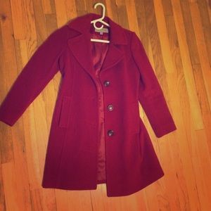 Wool peacoat (Red)