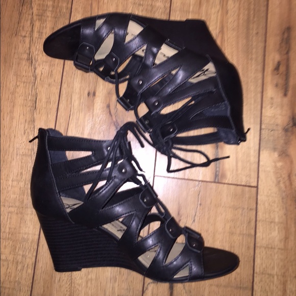 SOLD!!!! Strappy and cute single sole wedges!
