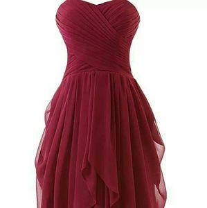 Burgundy lace up dress