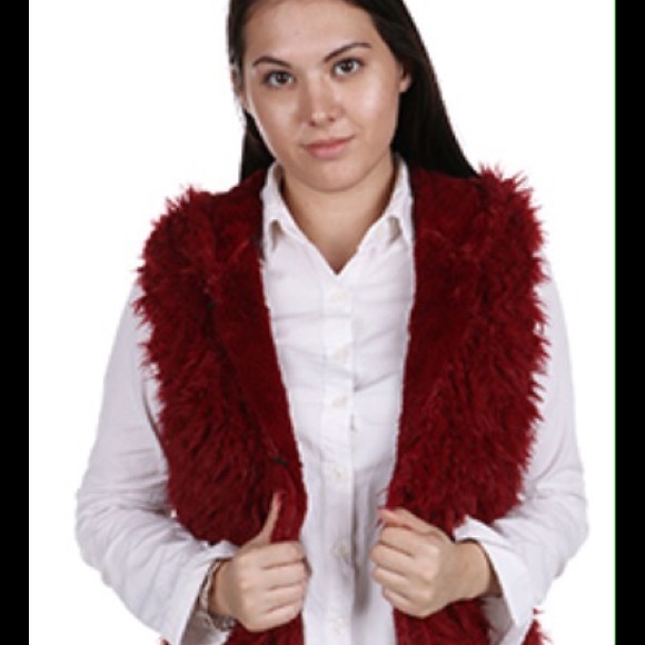 Soft fur hooded vest