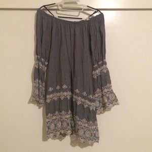 Gypsy 05 Off shoulder chambray dress