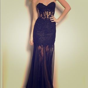 PRICE DROP!!! JVN by Jovani Black Strapless 98603