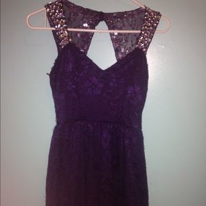 Purple lace dress