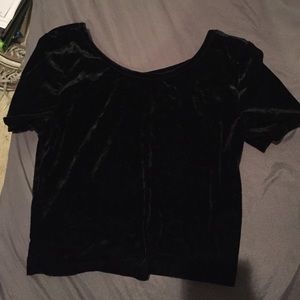 Black velvet top