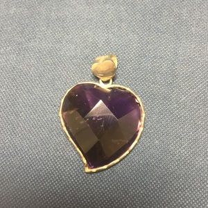 Amethyst heart pendant