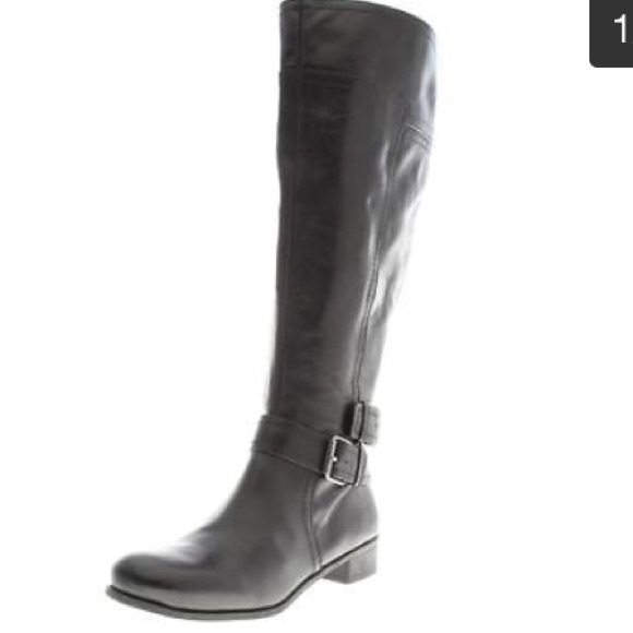 Nine West Shiza Black Tall Boot. Size 9.