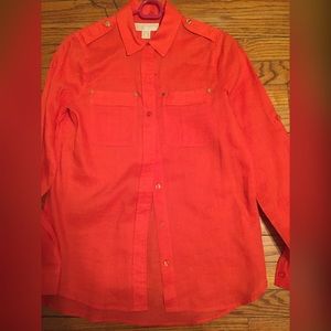 Michael Kors Linen Cargo Shirt