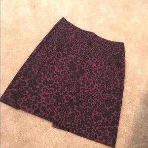 Banana Republic purple and black pencil skirt