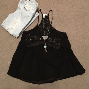 Lace babydoll top