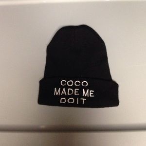 "COCO MADE ME DO IT" Beanie