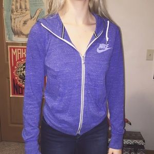 Nike Cotton Zip Up Fitted Hoodie