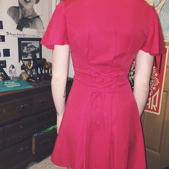 Vintage Red Sweetheart Party Dress! - Picture 2 of 4
