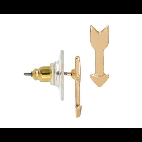 J Crew Gold Arrow Post Stud Earrings NWOT