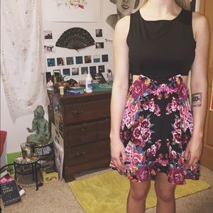 High Low Side Cutout Party Dress