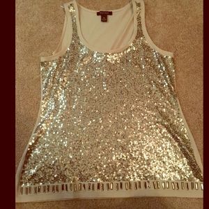 Black House White Market sequin tank top