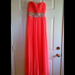 Coral prom dress