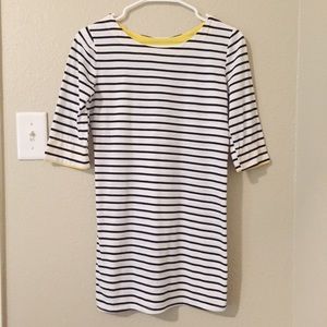 3/4 sleeve Striped dress