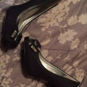 Guess Peep Toe Black Heels