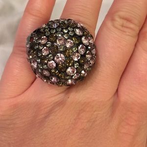 Henri Bendel brown and light pink ring