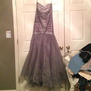 Beautiful Smokey Gray Formal Gown/Prom Dress
