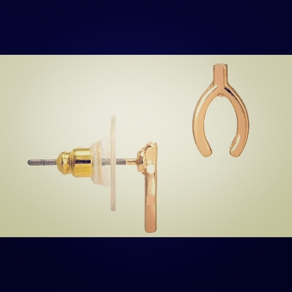 J Crew Gold Post Stud Earrings NWOT NEW