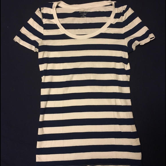 Navy and White Stripped Tee