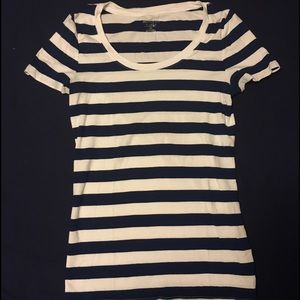 Navy and White Stripped Tee