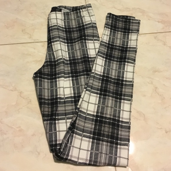 Plaid Topshop treggings