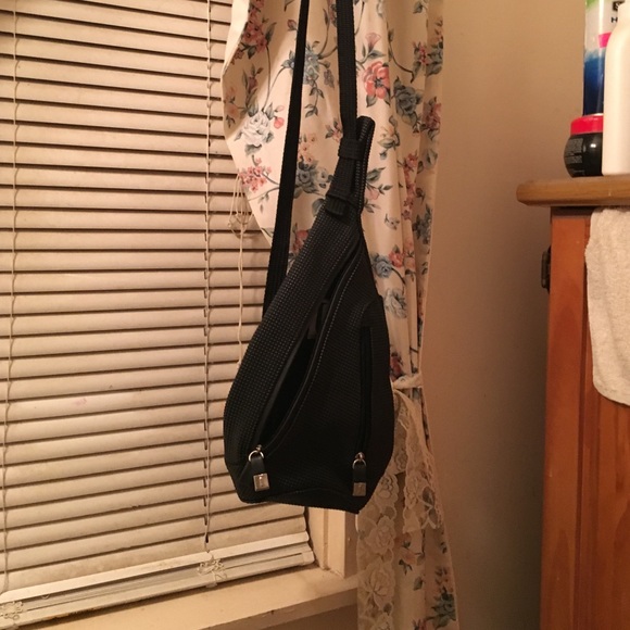 Small black biker bag for @trouble_247