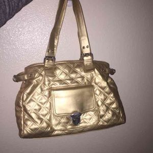 Gold Quilted Purse.