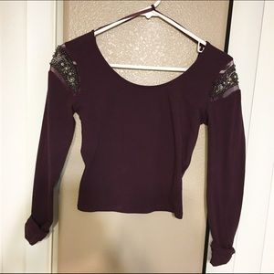 Dark purple crop top